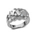 Sterling Silver Nugget Ring with CZ Stones