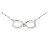 Sterling Silver Infinity Birthstone CZ Necklace
