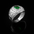 Sterling Silver US Marine Corps USMC Mens Birthstone CZ Ring