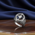 Mens Sterling Silver Compass Ring