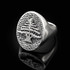 Sterling Silver Lebanese Cedar Tree of Lebanon Mens Signet Ring