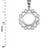 Sterling Silver Vishuddha Chakra Yoga Pendant Necklace