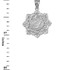 Sterling Silver Om Lotus Mandala Pendant Necklace