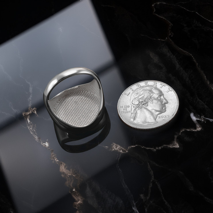 Sterling Silver U.S. Army Men's Signet Military Statement Ring