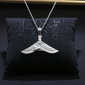 Sterling Silver Egyptian Isis Winged Down Goddess Pendant Necklace