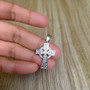Celtic Cross Charm Necklace in Sterling Silver