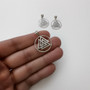 Sterling Silver Openwork Viking Valknut Pendant Necklace