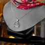 Sterling Silver Openwork Viking Valknut Pendant Necklace