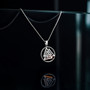 Sterling Silver Openwork Viking Valknut Pendant Necklace