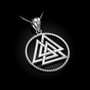 Sterling Silver Openwork Viking Valknut Pendant Necklace