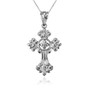 Sterling Silver Fleury Cross Charm Necklace