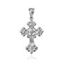 Sterling Silver Fleury Cross Charm Necklace