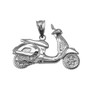 Sterling Silver Vespa Scooter Bike Pendant Necklace