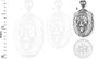 Sterling Silver Lion Face DC Pendant Necklace
