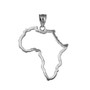 Sterling Silver Africa Open Design Pendant Necklace