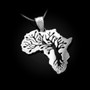 Silver Africa Pendant Necklace