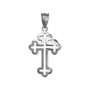 Sterling Silver Christian Apostolic Open Cross Pendant Necklace