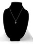 Sterling Silver Crucifix Cross Diamond Charm Necklace