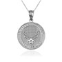 Sterling Silver US Air Force Medallion Pendant Necklace