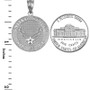 Sterling Silver US Air Force Medallion Pendant Necklace
