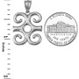 Sterling Silver Adinkra Dwennimmen African Pendant Necklace
