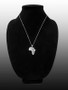 Sterling Silver Africa Map Adinkra Sankofa Pendant Necklace