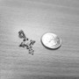 Sterling Silver Fleur de Lis Cross Pendant Necklace