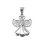 Sterling Silver Filigree Love Angel Pendant Necklace
