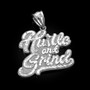 Sterling Silver HUSTLE AND GRIND Hip-Hop DC Pendant