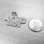 Sterling Silver Gold HUSTLE 24/7 Hip-Hop DC Pendant