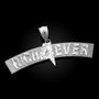 Sterling Silver RICH 4 EVER  Hip-Hop DC Pendant