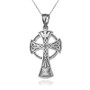 Celtic Cross Pendant Necklace in Sterling Silver