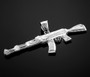 Solid Silver AK-47 Rifle Pendant
