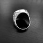 Sterling Silver Armenian Eternity Statement Ring Oxidized finish