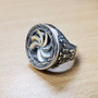 Sterling Silver Armenian Eternity Statement Ring Oxidized finish
