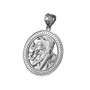 Sterling Silver Zodiac Medallion Satin DC Pendant Necklace