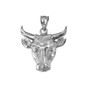 Sterling Silver Bull Head DC Pendant Necklace