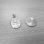 Sterling Silver Jesus Christ Oval Medallion Satin DC Pendant Necklace