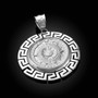 Sterling Silver Aztec Mayan Sun Calendar Pendant
