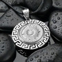 Sterling Silver Aztec Mayan Sun Calendar Pendant