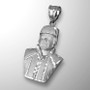 Sterling Silver El Chapo Guzman Satin DC Pendant
