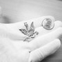 Sterling Silver Eagle Gun Money Bag Midsize DC Hip-Hop Pendant