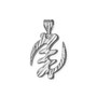 Sterling Silver African Adinkra Gye Nyame DC Pendant Necklace