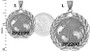 Sterling Silver World Map Globe Hip-Hop Pendant (S/L)