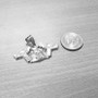 Sterling Silver Money Bag Dual Uzi Gun Satin DC Hip-Hop Pendant