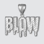 Sterling Silver Dripping BLOW Hip-Hop DC Pendant