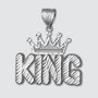 Sterling Silver Crown King Mens Hip-Hop DC Pendant