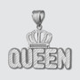 Queen Crown DC Sterling Silver Hip-Hop Pendant