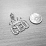 Sterling Silver Crown CEO Mens Hip-Hop DC Pendant