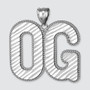Sterling Silver OG Letters 'Original Gangster' Hip-Hop DC Pendant